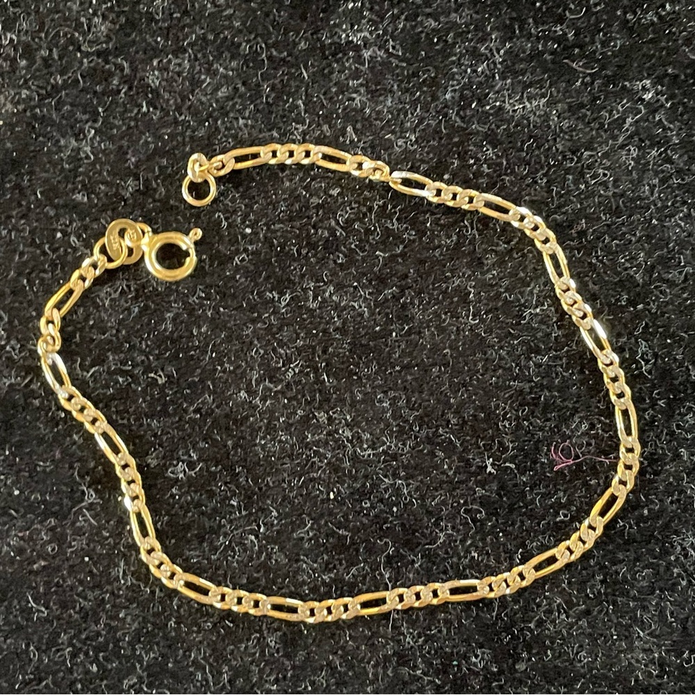 Italian 14k Figaro Bracelet